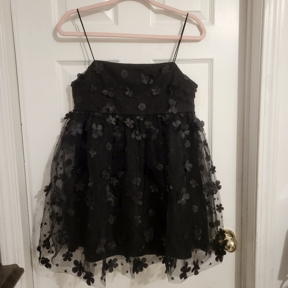 NWT Trixxi Mesh Floral Babydoll Dress Size Medium